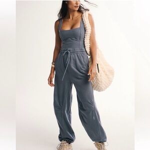 Free People Movement Inbound Romper Blue